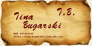 Tina Bugarski vizit kartica
